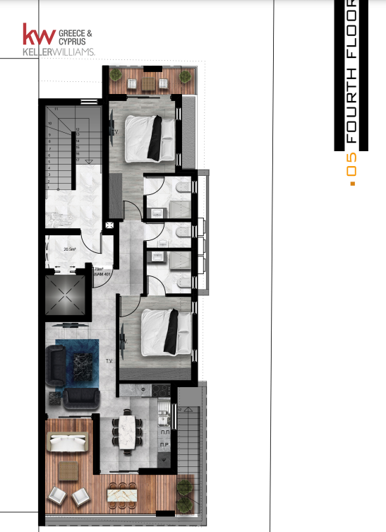 2 dormitorios Apartamento en Larnaca, Larnaka, Chipre No. 40600