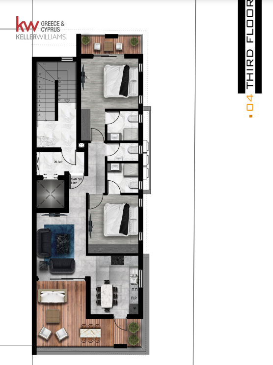 2 dormitorios Apartamento en Larnaca, Larnaka, Chipre No. 40600