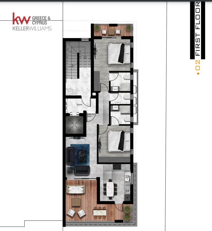 2 dormitorios Apartamento en Larnaca, Larnaka, Chipre No. 40600