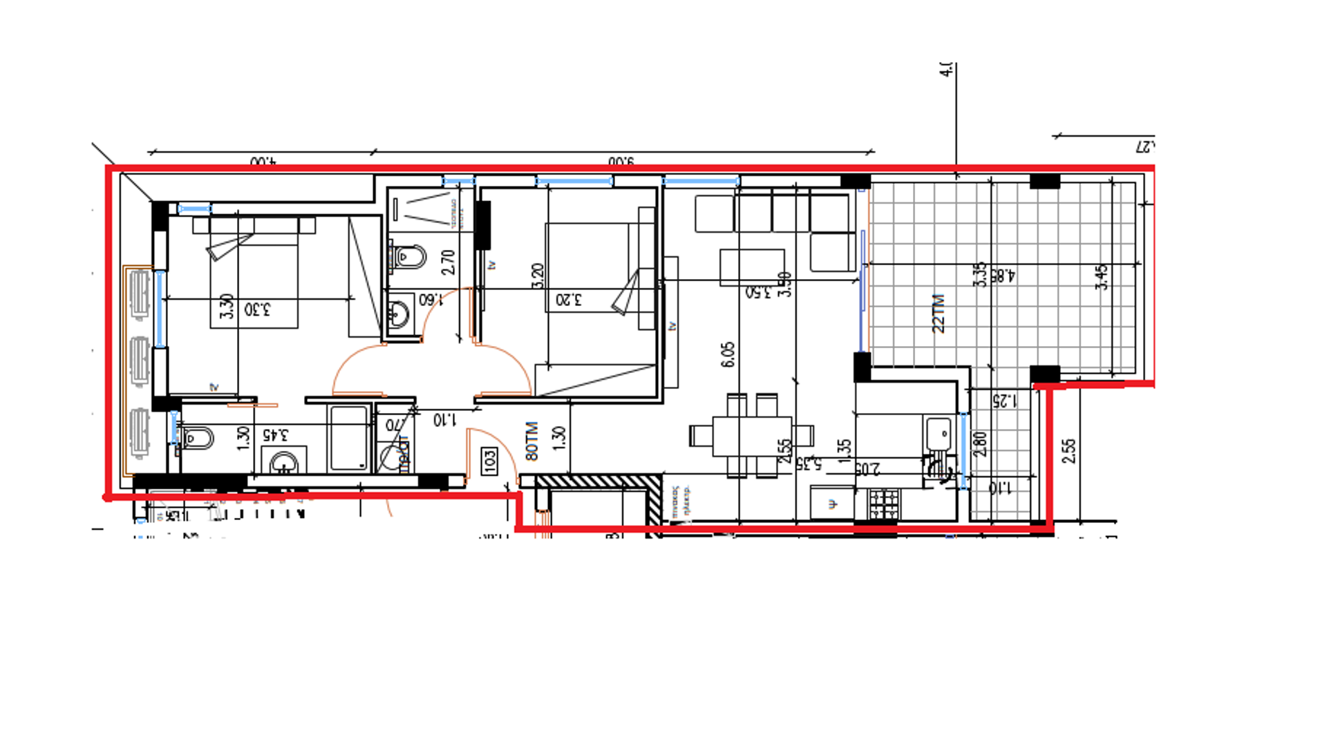 2 chambres Appartement à Larnaca, Larnaka, Chypre No. 26605