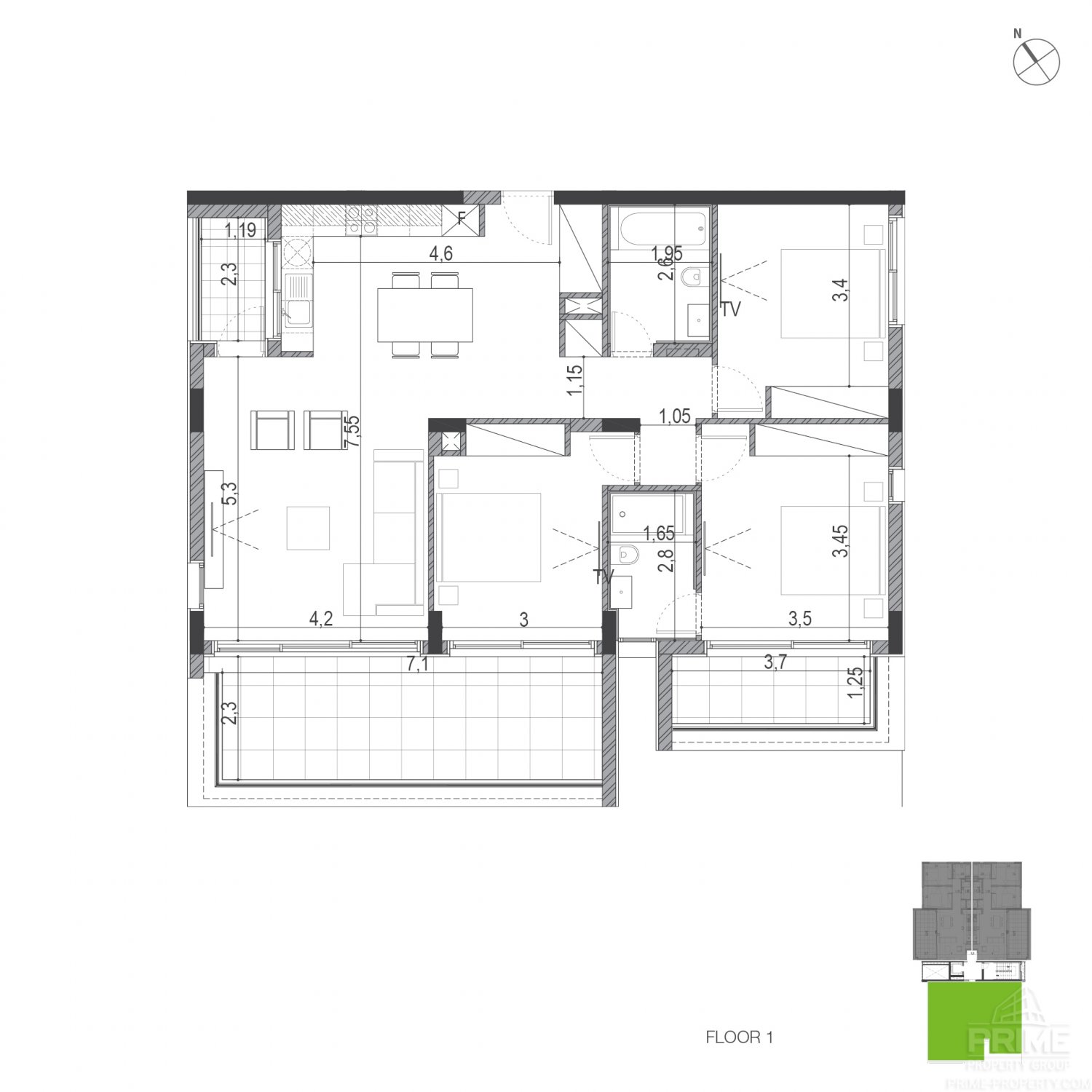 3 dormitorios Apartamento en Stockholm Residence Strovolos, Nicosia, Chipre No. 27427