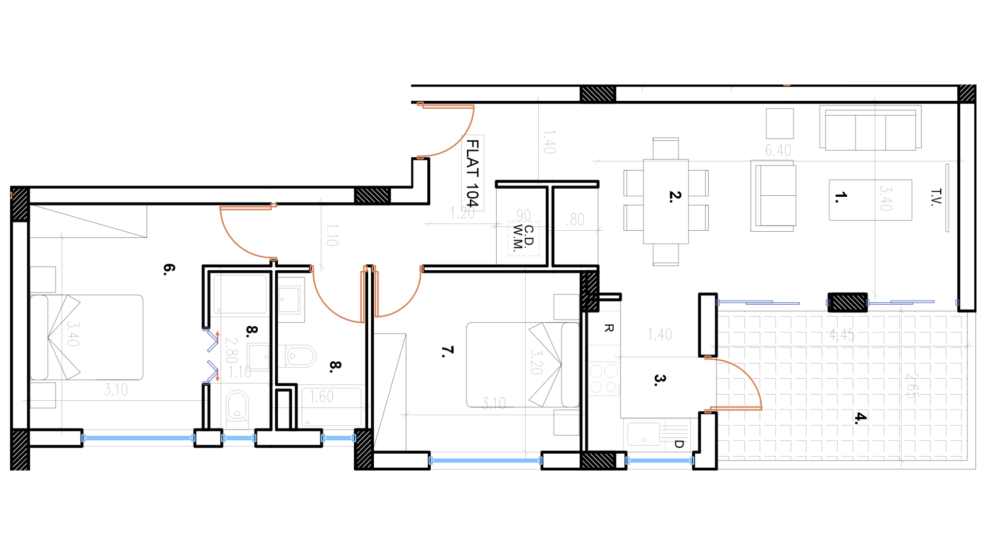2 chambres Appartement à Aradippou, Larnaka, Chypre No. 32098