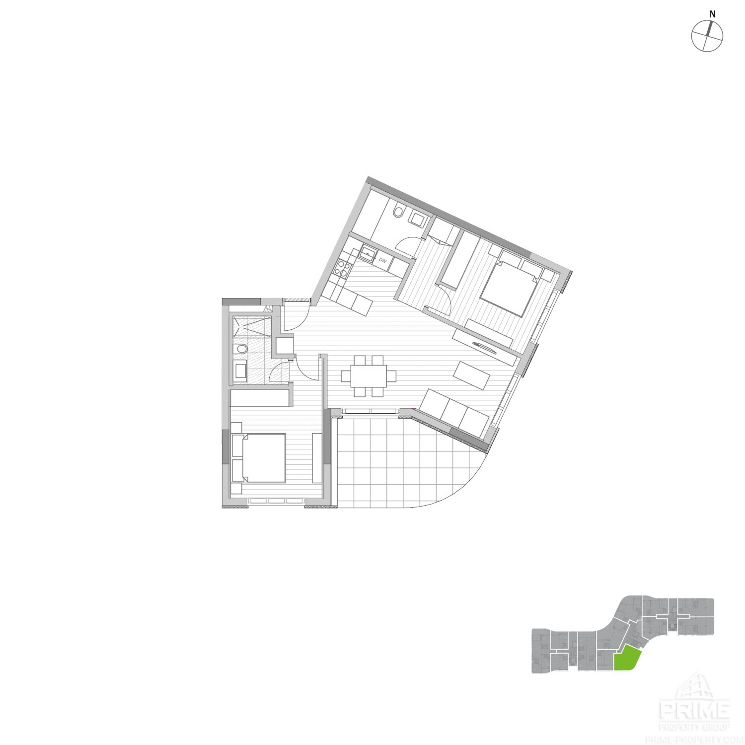2 chambres Appartement à Potamos tis Germasogeias, Germasogeia, Limassol, Chypre No. 25802