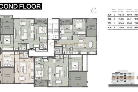 2 chambres Appartement à Mesa Geitonia, Limassol,  No. 57144 4