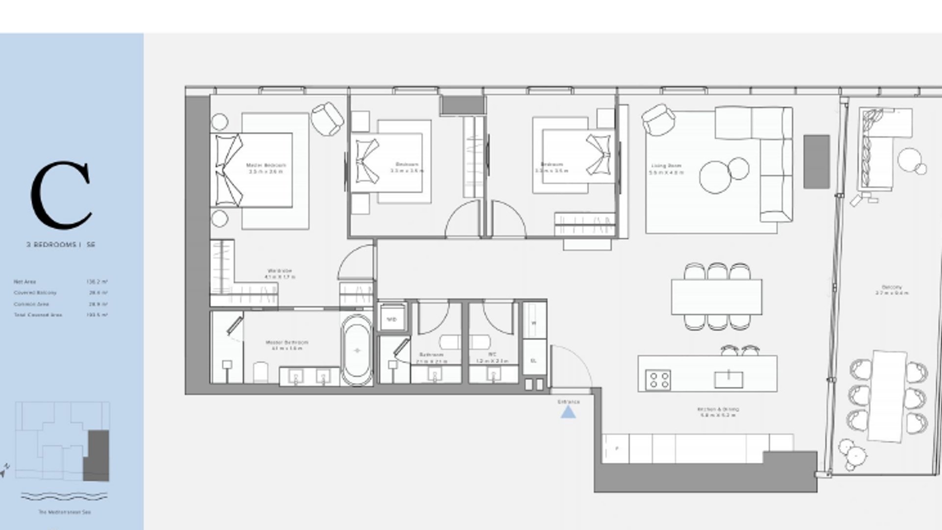 3 chambres Appartement à Mouttagiaka, Limassol, Chypre No. 28742