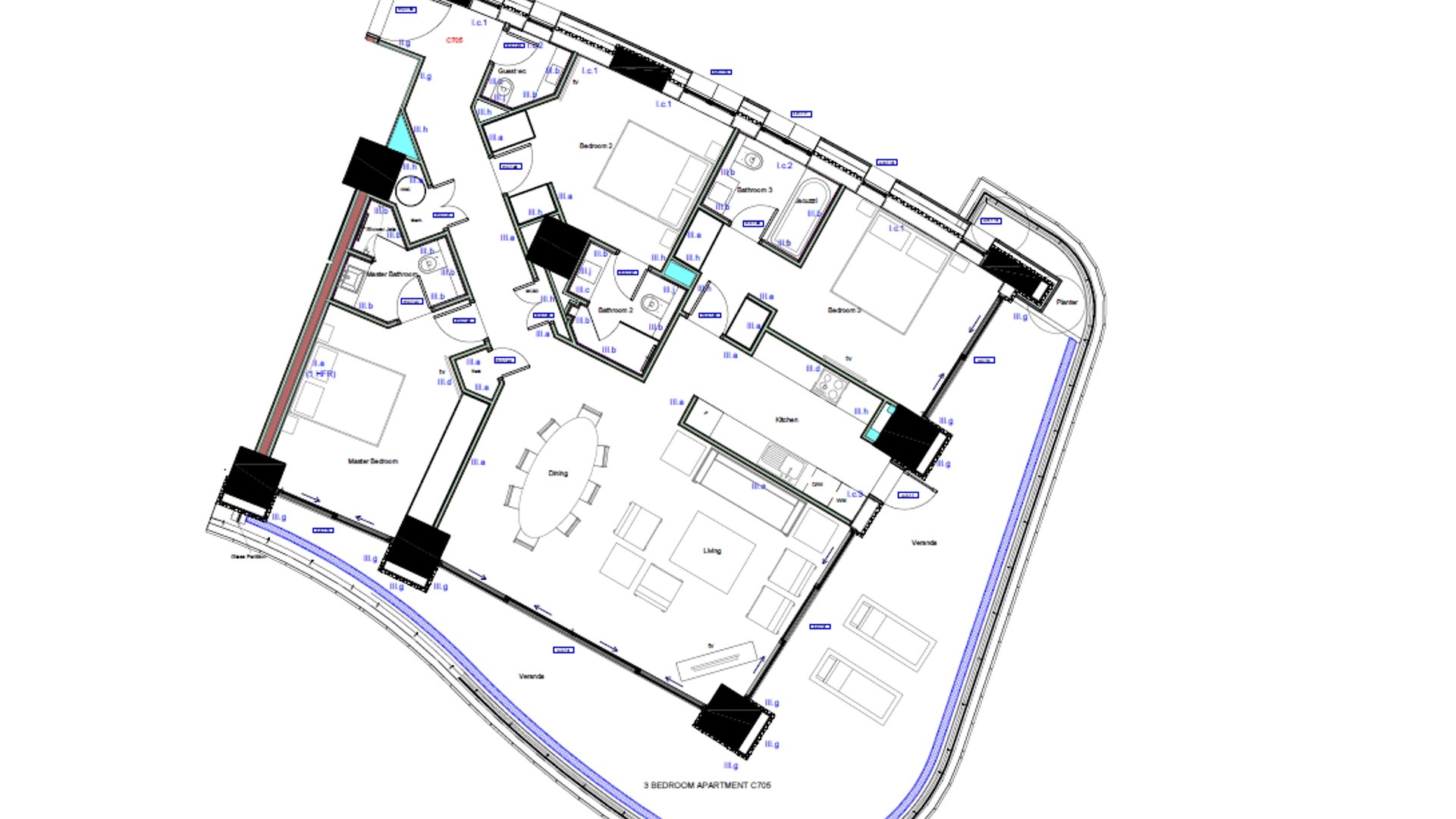 3 chambres Appartement à Potamos tis Germasogeias, Germasogeia, Limassol, Chypre No. 28743