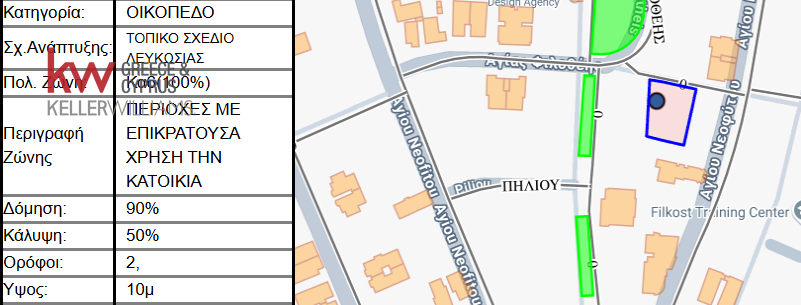 Земельный участок 597м2 в Лакатамия, Никосия, Кипр № 39646