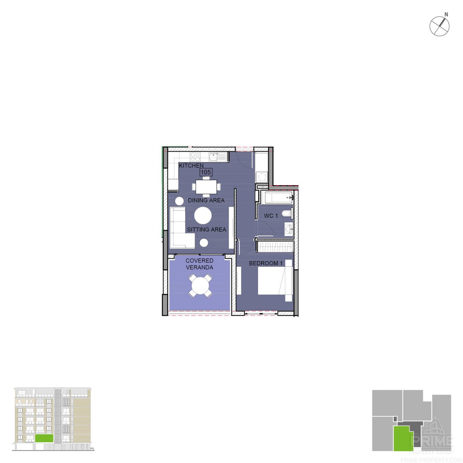 1 chambre Appartement à Potamos tis Germasogeias, Germasogeia, Limassol, Chypre No. 31764