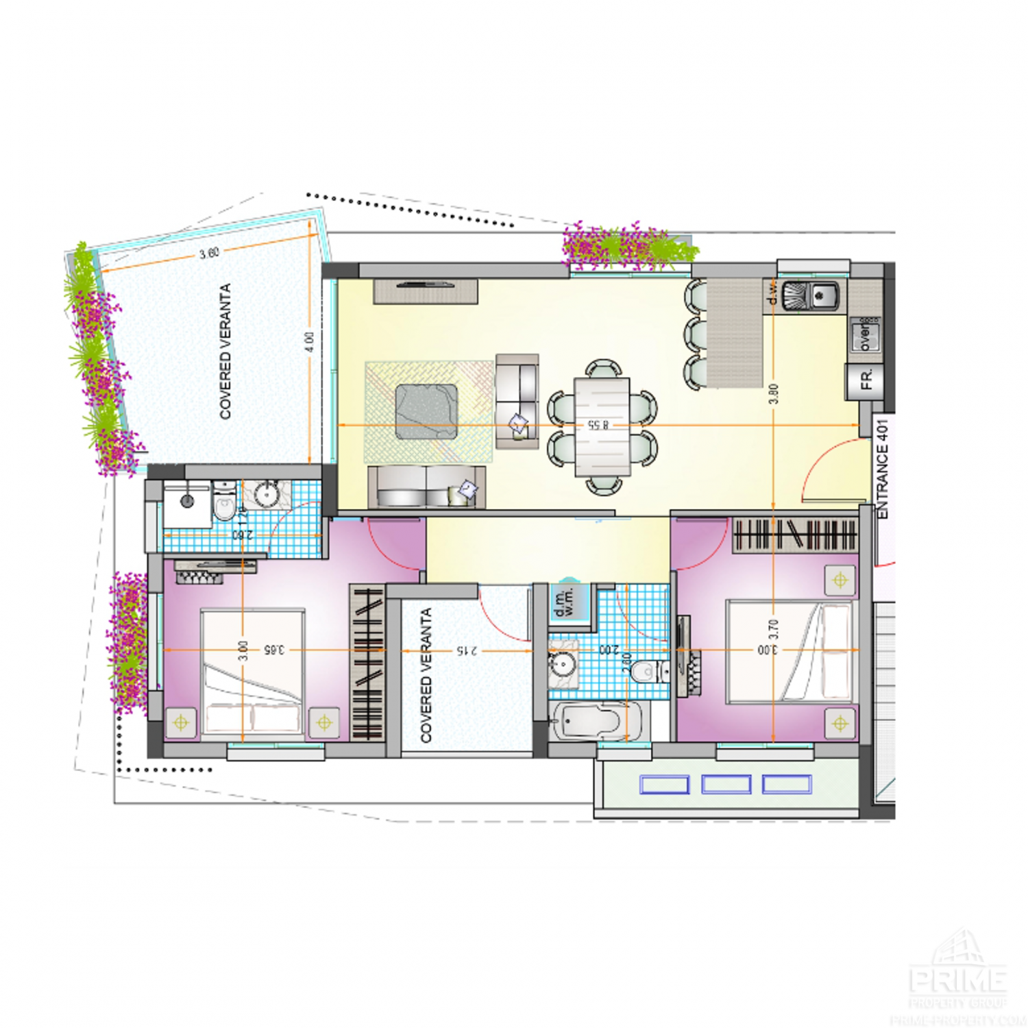 2 chambres Appartement à Larnaca, Larnaka, Chypre No. 26971