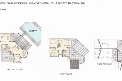 Villa floor plan «3BR-4», 3 bedrooms in Royal Residences
