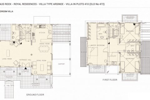 Villa floor plan «3BR-3», 3 bedrooms in Royal Residences