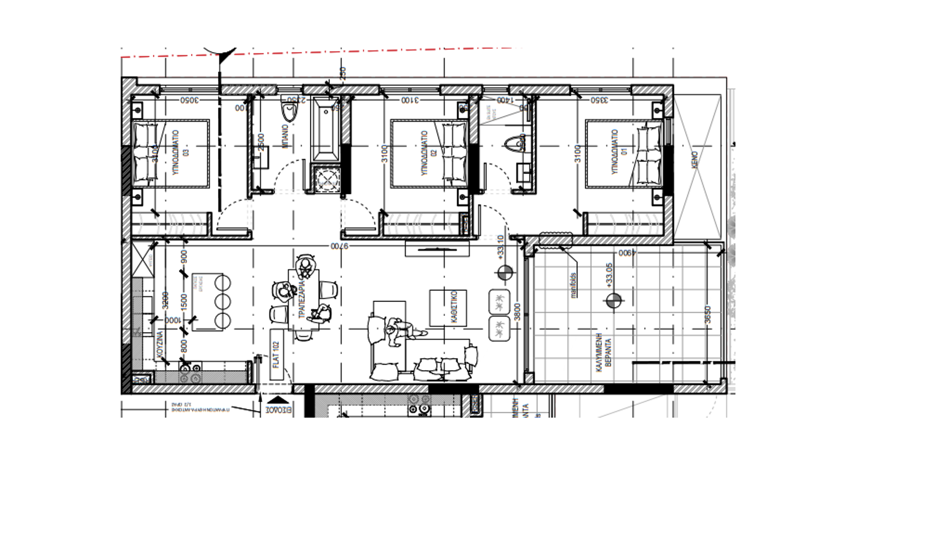 3 chambres Appartement à Livadia, Larnaka, Chypre No. 31776