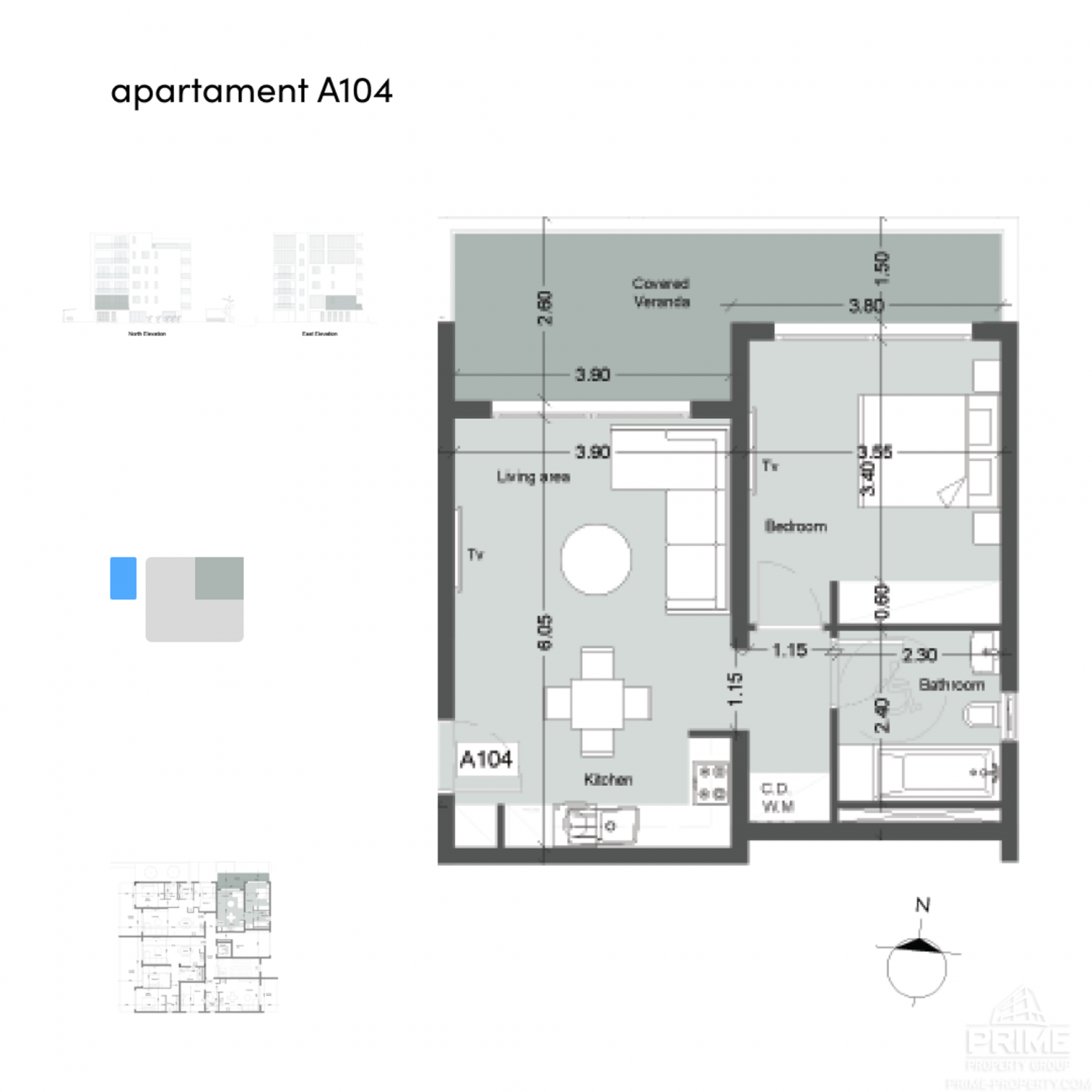 1 chambre Appartement à Potamos tis Germasogeias, Germasogeia, Limassol, Chypre No. 27041