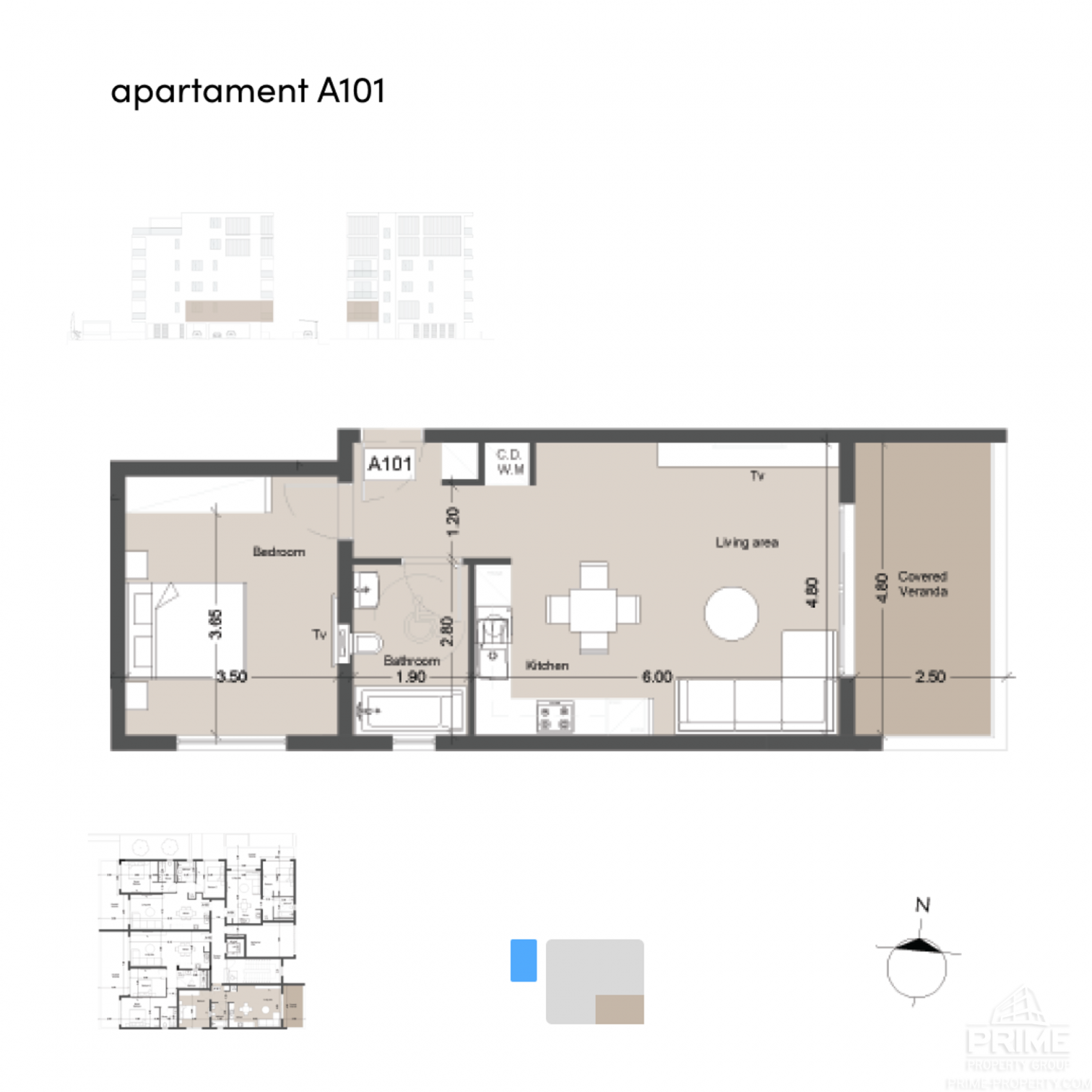 1 chambre Appartement à Potamos tis Germasogeias, Germasogeia, Limassol, Chypre No. 27039